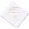 Coccole - Fazzoletto Battesimo Personalizzato 35x35 cm con Nome e Data - Fazzoletto Battesimo per Cerimonia in Tessuto Piquet - Regalo Battesimo Ideale Made in Italy