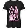Bughyprint Tshirt Maglia Maglietta Cotone Donna Casual Girocollo Cantante BLI-NK Fans Korean Pop K-Pop Gruppo Koreano Jisoo Lisa Rose Tour Merch 2026