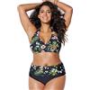 chuangminghangqi Donna Bikini a Vita Alta Imbottito Taglie Forti Costume da Bagno Due Pezzi Stampato Nuoto Costumi Mare