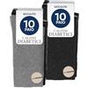 Occulto calzini uomo & donna senza elastico senza cucitura pacco da 10 (modello: Goetz), calzini sanitari per diabetici