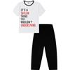 ThePyjamaFactory Pigiama lungo da donna in cotone bianco e nero con scritta It's a Taylor Thing, You Wouldn't Understand