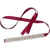 Rockreyoa Cintura lunga 300 cm, con strass, per sposa, per sposa, damigella d'onore, matrimonio, festa di nozze