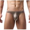 FEOYA perizoma da uomo in raso, slip lucido, lingerie sexy, a basso riso, US S-XXL (Asie M-3XL)