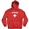 lepni.me Felpa con Cappuccio Costume da Bagnino Croce Bianca o Rossa Uniforme da Bagnino