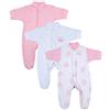 BabyPrem Bebè Prematuro Pacco da 3 Tutine Pigiama per Ragazze Abbigliamento