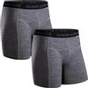 DANISH ENDURANCE Boxer Uomo in Lana Merino, 1 o 2 Paia, Grigio Mélange, 2XL | Boxer in lana merino, termoregolanti e resistenti agli odori, per trekking, sport e uso quotidiano