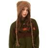 LumiSyne Cappello Invernale Donna Cappello a Maglia Con Paraorecchie Forma Di Orecchio Di Gatto Stile y2k Cappello Peloso Con Punto Colorato Cinghie Alle Orecchie Lungo Berretto Peruviano Beanie Caldo