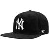 47 Cappello Capitano Snapback - Cord New York Yankees Nero, Nero , Taglia unica
