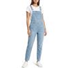 Kdtoll Salopette Donna Jeans in Denim Oversize, Pantaloni Lunghi con Spalline Regolabili e Tasche, Tinta Unita, Stile Casual per Lavoro e Tempo Libero