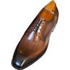 Générique Pantofole Uomo Sexy Scarpe in pelle con punta quadrata per gli uomini, Imitazione Venatura di legno, moda retrò, commercio estero, nuove Pantofole Da Uomo Con Supporto Arco plantare Taglia 9
