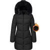 Tuopuda Cappotto Giubbotto Donna Invernale Giacca Cappotti Imbottita Caldo Parka Slim Fit Felpa con Cappuccio in Pelliccia Staccabile Giacche Trapuntato Giaccone Outdoor