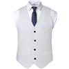 Oralidera Gilet da Abito da Uomo Formale da Cerimonia Nuziale da Uomo Slim Fit Gilet a Spina di Pesce Abito Abito Gilet