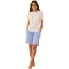 Linclalor Pigiama Donna Estivo con Bermuda e Maglia Mezza Manica