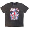 Rock Off officially licensed products Sum 41 All Killer No Filler Skeleton Stone Wash T Shirt