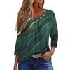 SCBFDI Completo Donna Elegante Cerimonia, Maglie Donna Lavoro Primavera Camicia Manica a Sette Punti Hawaiano Pulsante Sottile Girocollo Stampa più, Camicia Donna Elegante Cerimonia