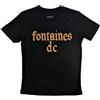 Rock Off officially licensed products Fontaines D C Gothic Band Logo T Shirt