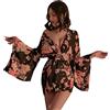 Temptshow Kimono sexy da donna, lingerie con stampa con cintura e cintura anime, Geisha, camicia da notte Yukata