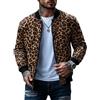 ChahuerOu Giacca Da Uomo Con Stampa Leopardata Cappotto Da Giacca Con Cerniera Ampia Alla Moda Alla Moda