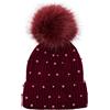 styleBREAKER Berretto Donna in Maglia con PON PON | Berretto con pompon in ecopelliccia rimovibile 12cm, fascia elastica 21cm, altezza 21cm, caldo, circonferenza 48-60cm
