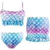 PAEHUIMT Costume Nuoto Bambina, Costume Piscina Bambina 4-12 Anni, Costumi Mare, Costumi da Bagno Spalline Regolabili