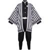 Satdflie Demon Slayer Cosplay Costume Kimono Robe Suit con cintura Set completo uniforme Natale Outfit Anime Fans Regalo