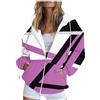SCBFDI Felpa Donna con Zip E Cappuccio, Giacca da Moto, Donna Zip Up Felpe con Cappuccio Y2K Giacche Casual A Maniche Lunghe Maglioni Autunnali con Coulisse