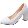 OBiQuzz Scarpe con tacco da donna, elegante, per feste, da sposa, con tacco alto, scarpe da sera, con punta chiusa, scarpe da donna Mary Jane
