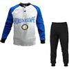 siciem Pigiama Uomo Lungo in Cotone FC Inter Prodotto Ufficiale IN14090 (M, Grigio)