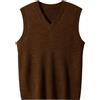 ZHILI Maglia a Maglia Senza Maniche del Collo a V degli Uomini Tinta Unita
