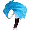 Winged Sirenny 270 x 135 cm Velo Grande in Vera Seta per Danza Araba, Accessorio Traslucido per Danza Del Ventre