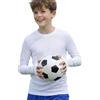 Re Tech UK - Maglia intima in cotone con fori per i pollici - Pelli leggere per ragazzi - Top termico per bambini - Strato inferiore - Camicia a maniche lunghe bianca o nera - Strato base per calcio e