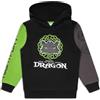 How To Train Your Dragon Felpa con cappuccio da bambino, in cotone, con logo, colore nero, a maniche lunghe, età 6-13 anni