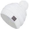 HaetFire Berretto musicale senza fili con cuffie Bluetooth inverno caldo pompon cappello lavorato a maglia cuffia cuffia teschio altoparlante incorporato microfono per donne adolescenti ragazze sport all'aria