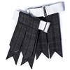 BELGLY Calze da kilt da uomo, con fibbie regolabili, tinta unita e tartan, giarrettiera in lana acrilica a punta