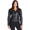 D'Arienzo Chiodo in Pelle Donna Nero Giacca Giubbotto Moto Vera Pelle Made in Italy CHIODO