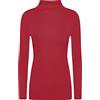 Shop & Stop Maglione da donna con collo a collo alto, tinta unita, a maniche lunghe, a collo alto, lunghezza 40-52