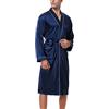 Bresdk Vestaglia Uomo Raso Manica Lunga Accappatoio Leggero Vestaglia Kimono Seta Pigiama Camicia da Notte da Uomo