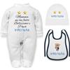 Corredino Neonato body neonato divertenti frase Inter Mamma mi ha fatto bellissimo e papà Interista