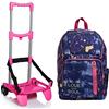 Seven Zaino Scuola SEVEN POINT OUT - LOVE YOUR SOUL, Blu + Carrello BE BOX TOP Portazaino Compatibile