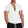 Muscle Cmdr Camicia Uomo Manica Corta & Lunga, Camicie Henley Waffle T-Shirt Casua a Maniche Corta & Lunghe con Abbottonatura a 5 Bottoni, Maglietta Termica Short & Long Sleeve