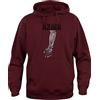 iMage Felpa Cappuccio Unisex Akira Braccio - XL-Bordeaux