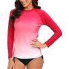 SURFEASY Rash Guard da Donna, Maniche Lunghe, Protezione Solare, Maglia Protettiva Rash Guard per Nuoto Snorkeling Surf