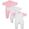 BabyPrem Bebè Prematuro Pacco da 3 Tutine Pigiama per Ragazze Abbigliamento