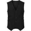 YFFUSHI Gilet Maglia Uomo Scollo V Monocolore Senza Maniche Autunno Inverno | Chiusura bottoni singola fila,antipiega resistente al pilling lavorazione accurata per uso quotidiano
