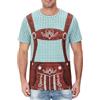 maxToonrain Oktoberfest, maglietta da uomo, camicia tradizionale bavarese in Lederhosen da uomo a maniche corte con stampa