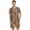 RPLIFE Pigiama da uomo a maniche corte con scollo a V, 2 pezzi, taglie S-XXL