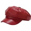 Yanmucy Newsboy Cappelli da Donna Moda Pelle PU Inverno Visiera Paperboy Cappello Vintage Classico Berretto Caldo per Donne Ragazze, Cachi, Taglia Unica