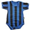 BrolloGroup ARNETTA Body Neonato Nero Azzurro |100% Made In Italy | Personalizzabile Con Nome e Numero | Lautaro | Barella | Frattesi | PS 40511