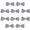 DonDon Set da 10 papillon da uomo 12 x 6 cm già legato e infinitamente regolabile