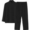 Generico Completo Estivo Uomo Tai Chi in Cotone e Lino 2 Pezzi con Tunica a Bottoni e Pantaloni Lampi Tuta Primavera Autunno Casual Elegante Pigiama Estiva Oversize, Tradizionale per Wing Chun Kung Fu